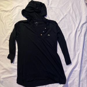Solid Black Vintage Lacoste Shirt